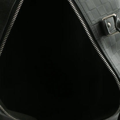 Sac Keepall 45 en toile damier noir