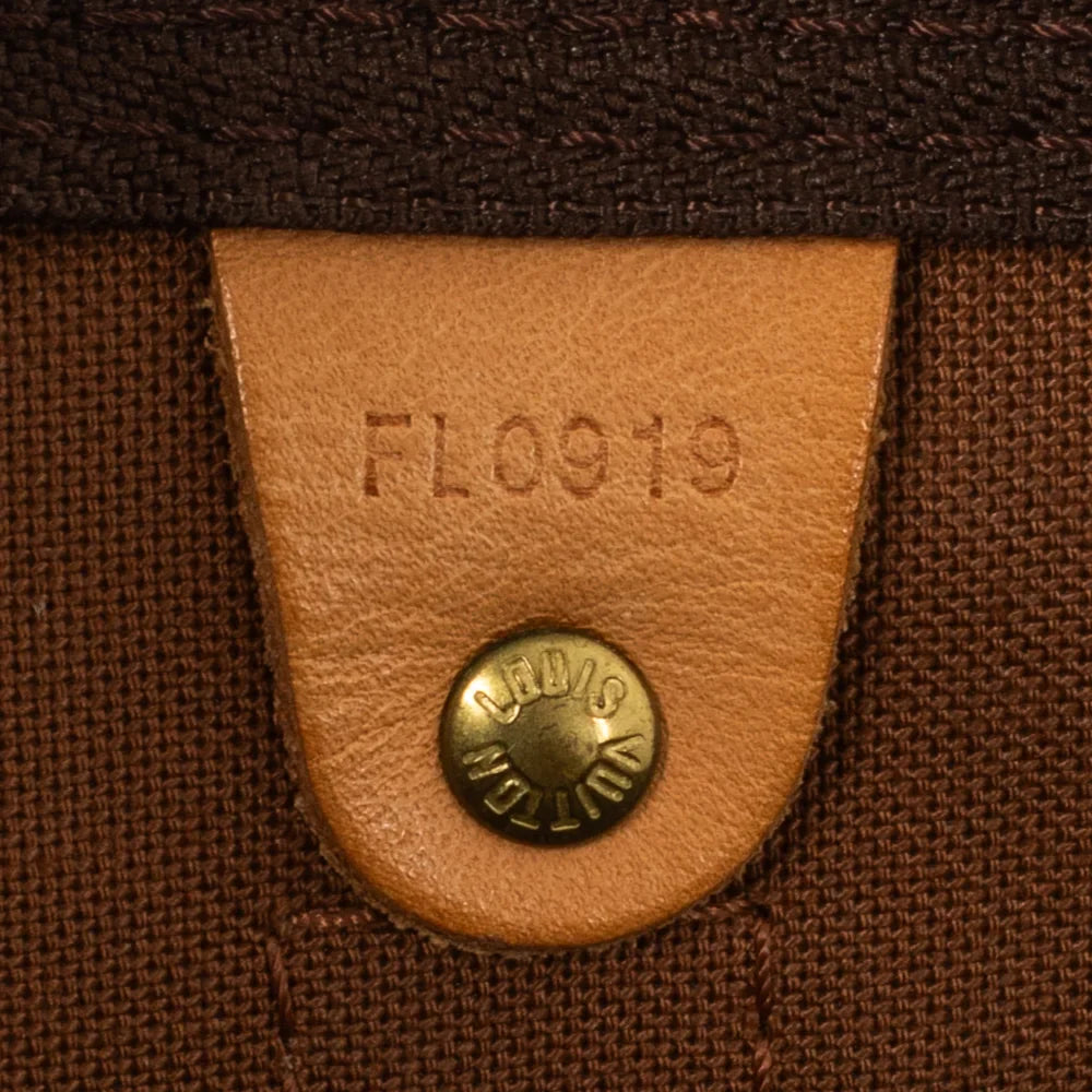 Sac Keepall 55 Vintage en toile monogram marron