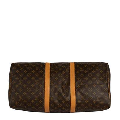 Sac Keepall 50 Vintage en toile monogram marron