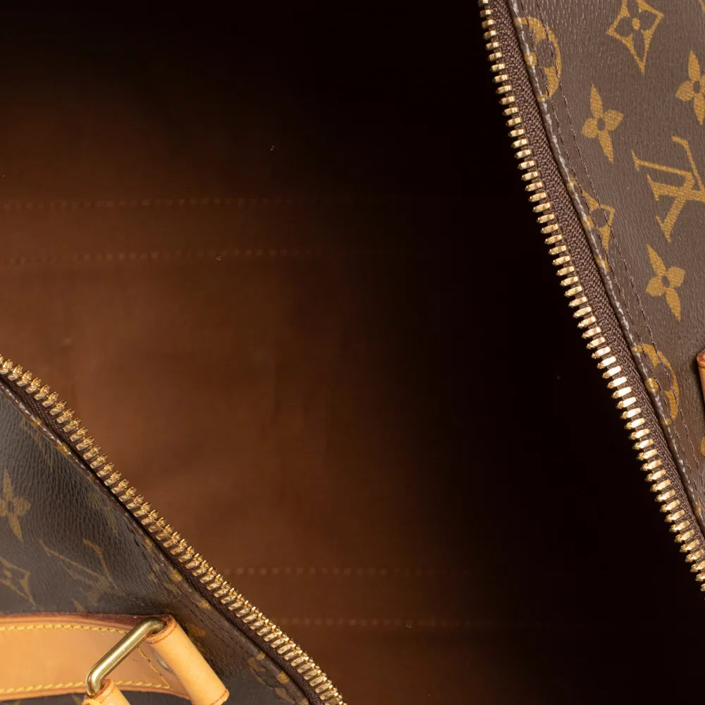 Sac Keepall 50 Vintage en toile monogram marron
