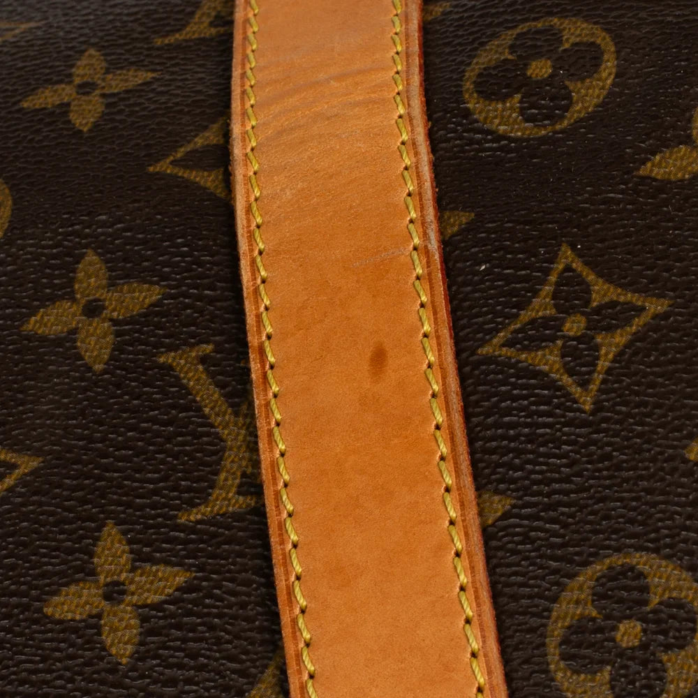 Sac Keepall 55 Vintage en toile monogram marron
