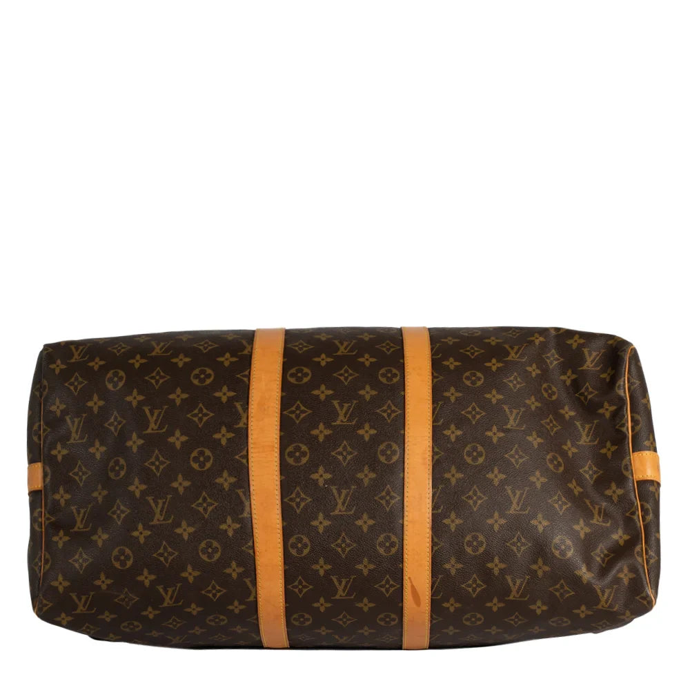 Sac Keepall 55 Vintage en toile monogram marron