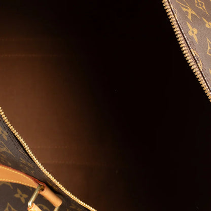 Sac Keepall 55 Vintage en toile monogram marron