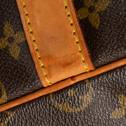 Sac Keepall 55 Vintage en toile monogram marron