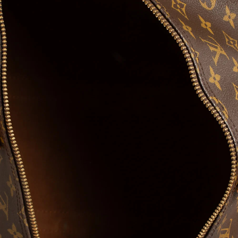 Sac Keepall 55 Vintage en toile monogram marron