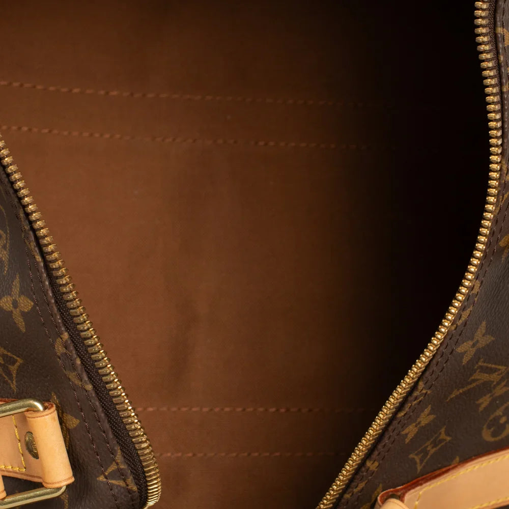 Sac Keepall 55 Vintage en toile monogram marron