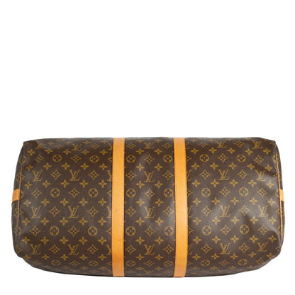 Sac Keepall 60 Vintage en toile monogram marron