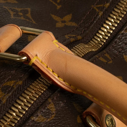 Sac Keepall 55 Vintage en toile monogram marron
