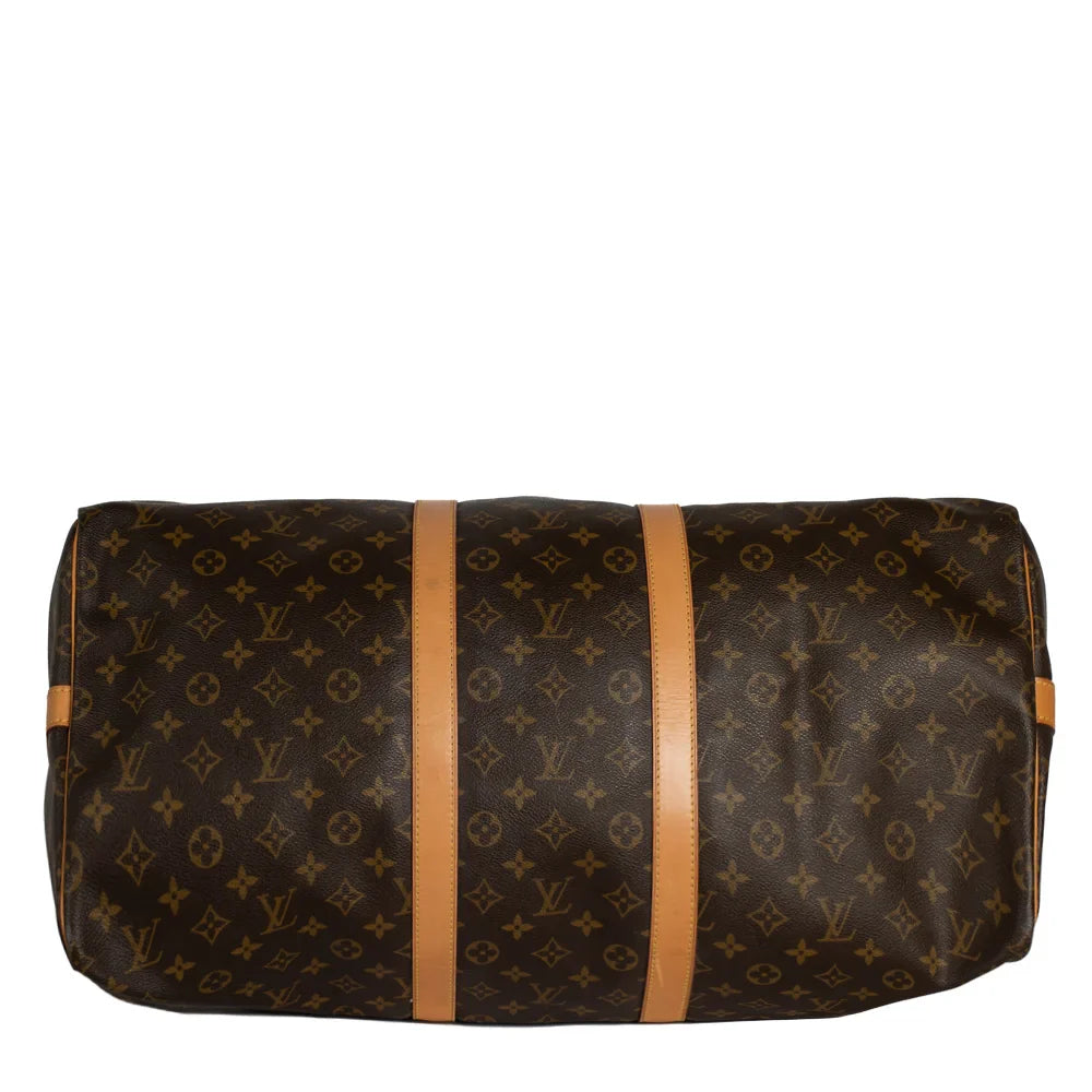 Sac Keepall 55 Vintage en toile monogram marron