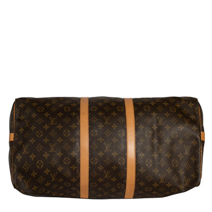 Sac Keepall 55 Vintage en toile monogram marron