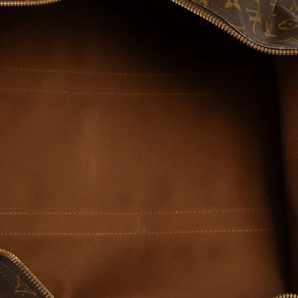 Sac Keepall 55 Vintage en toile monogram marron
