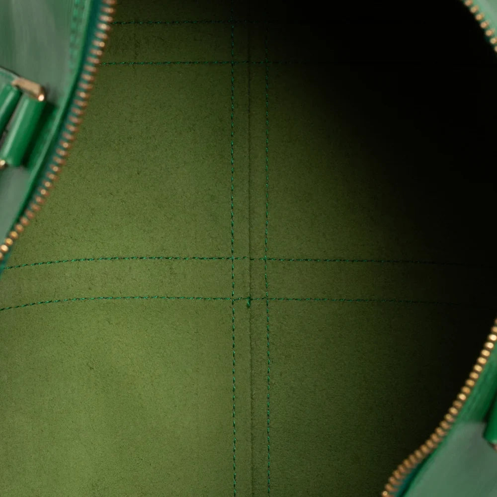 Sac Keepall 45 Vintage en cuir épi vert