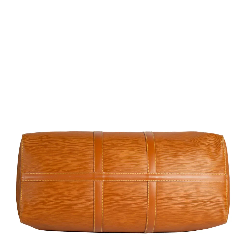 Sac Keepall 50 Vintage en cuir épi marron