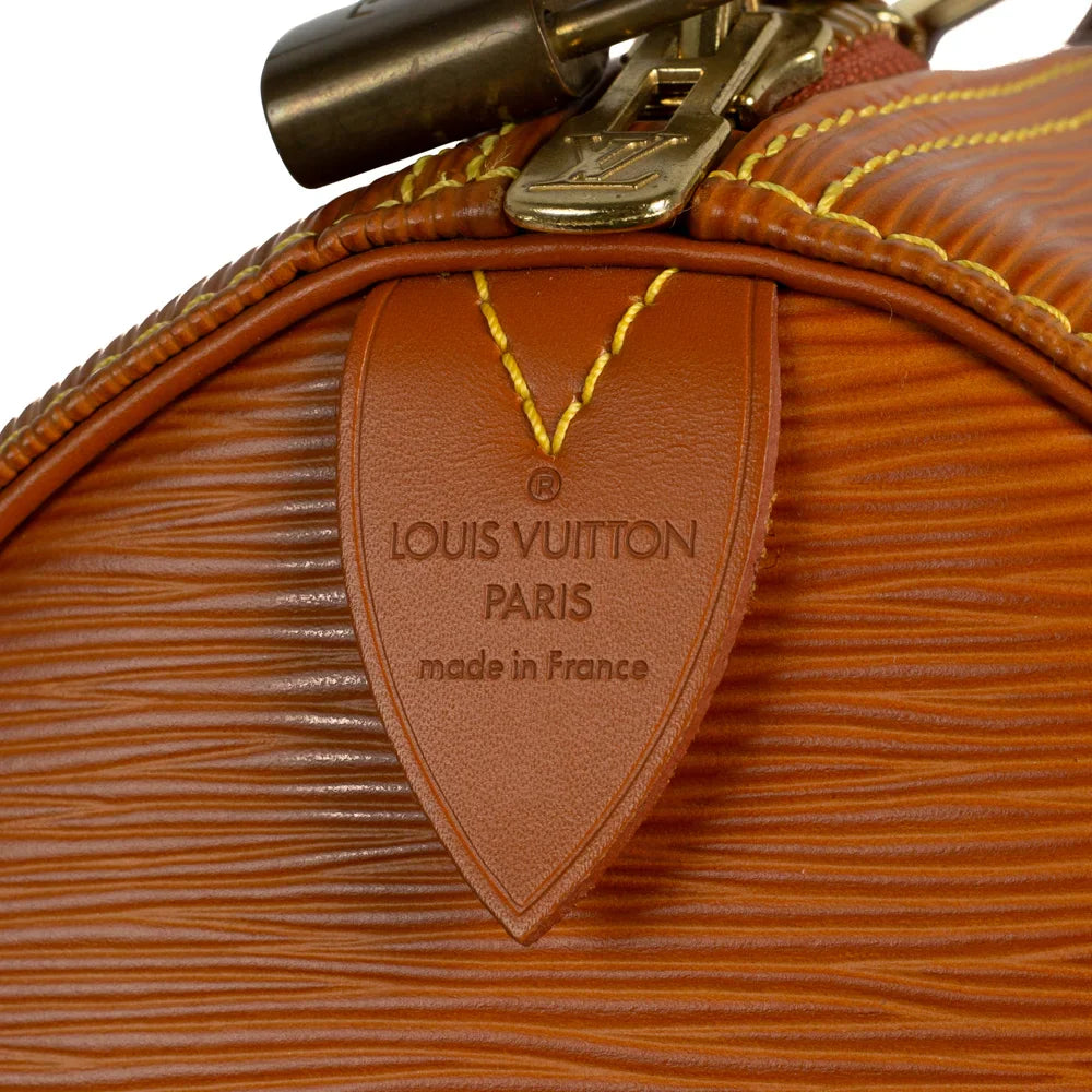 Sac Keepall 50 Vintage en cuir épi marron