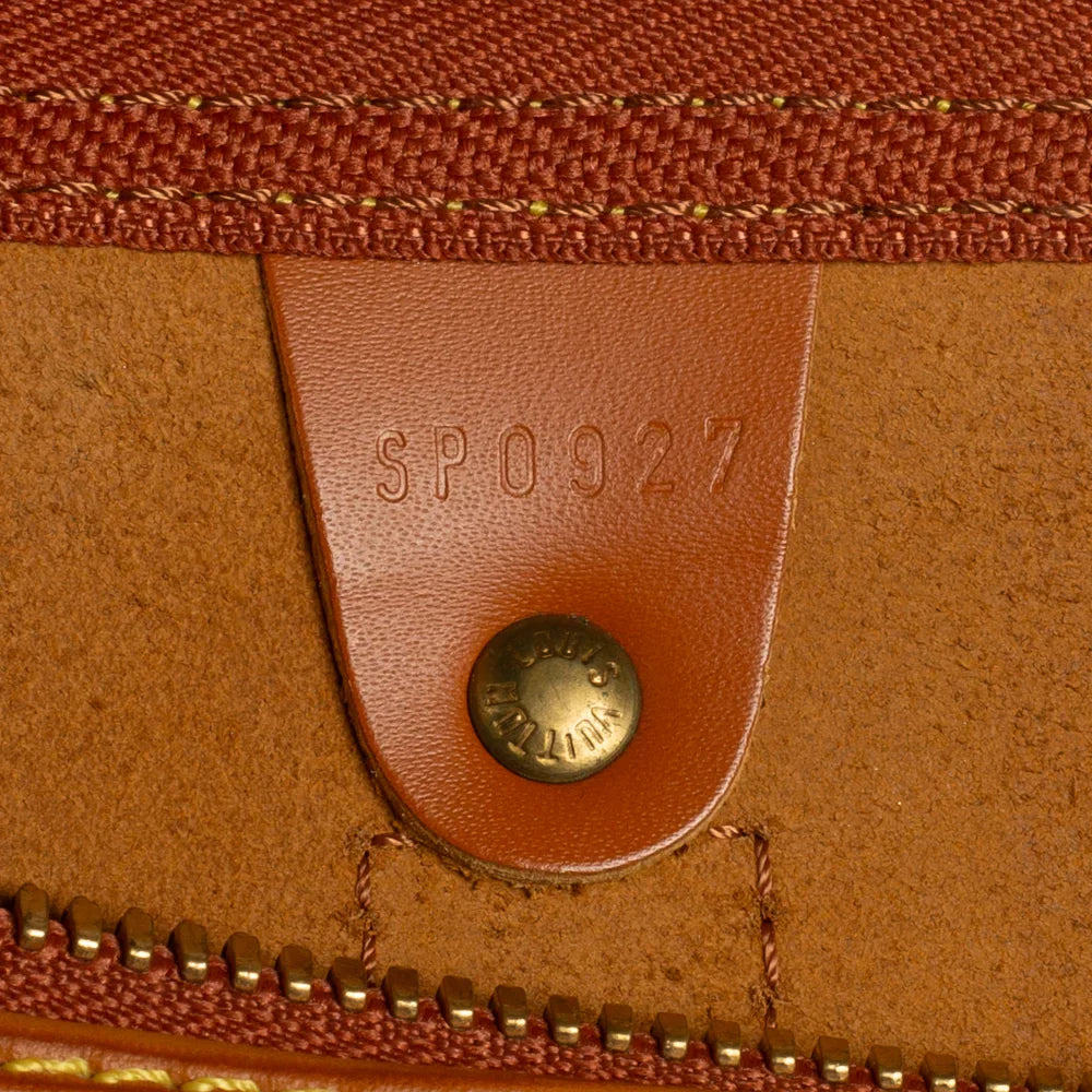 Sac Keepall 50 Vintage en cuir épi marron