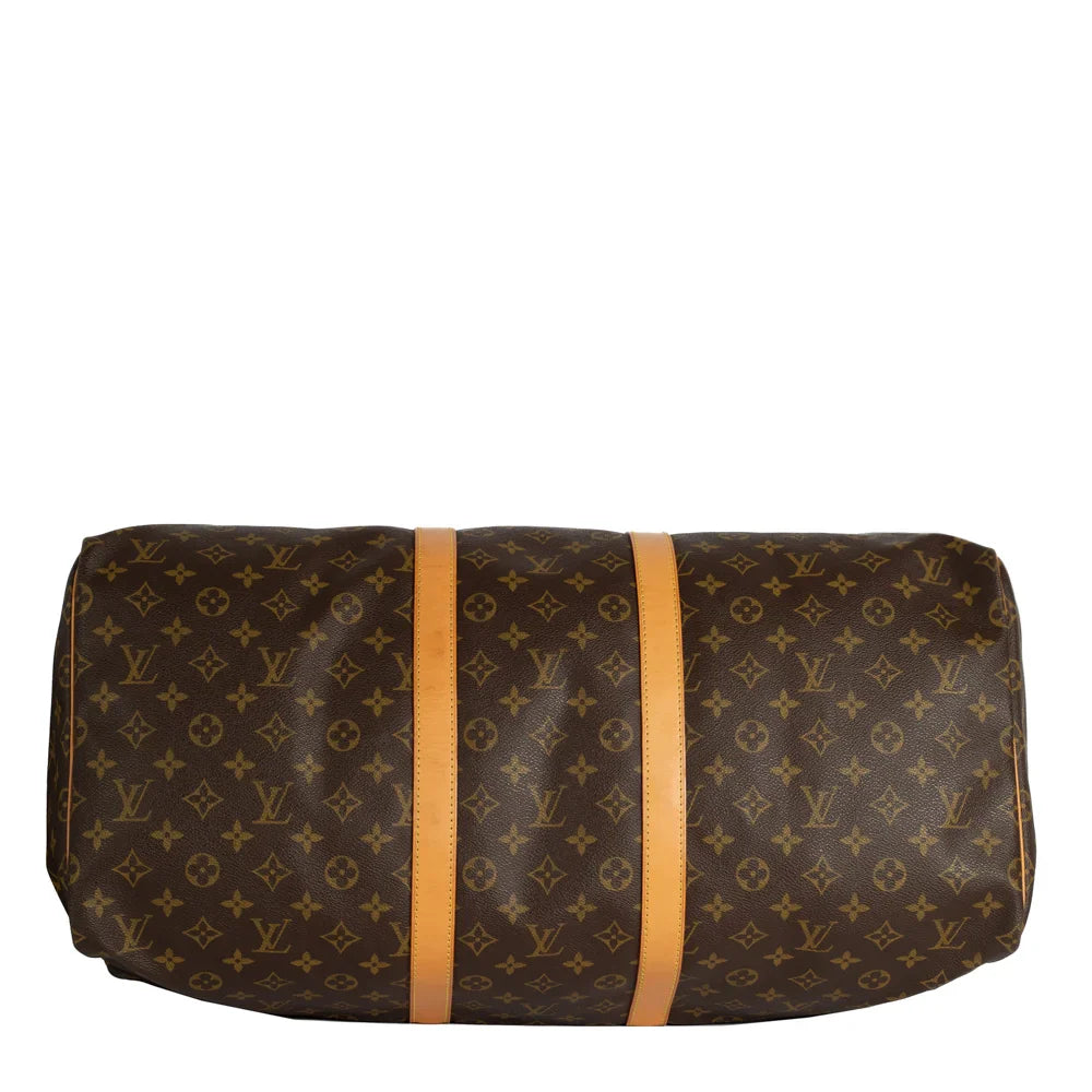 Sac Keepall 55 Vintage en toile monogram marron