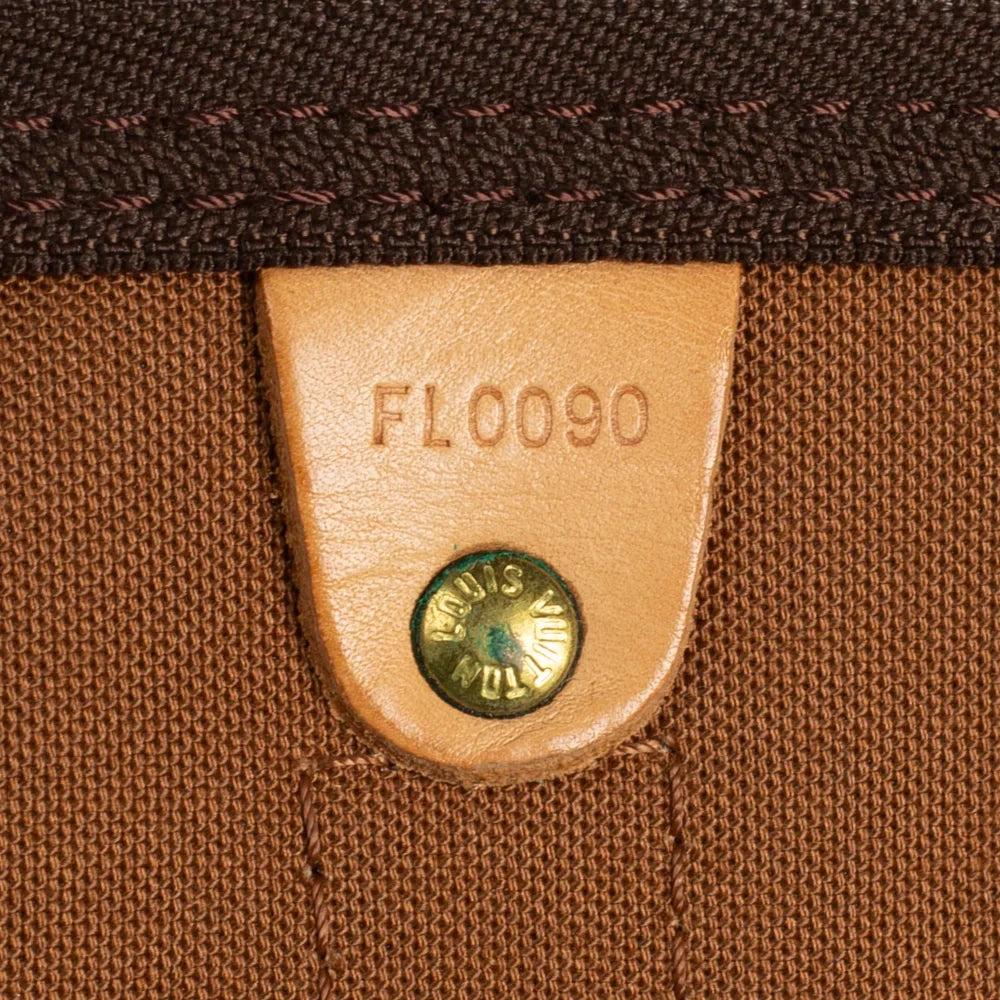 Sac Keepall 55 Vintage en toile monogram marron
