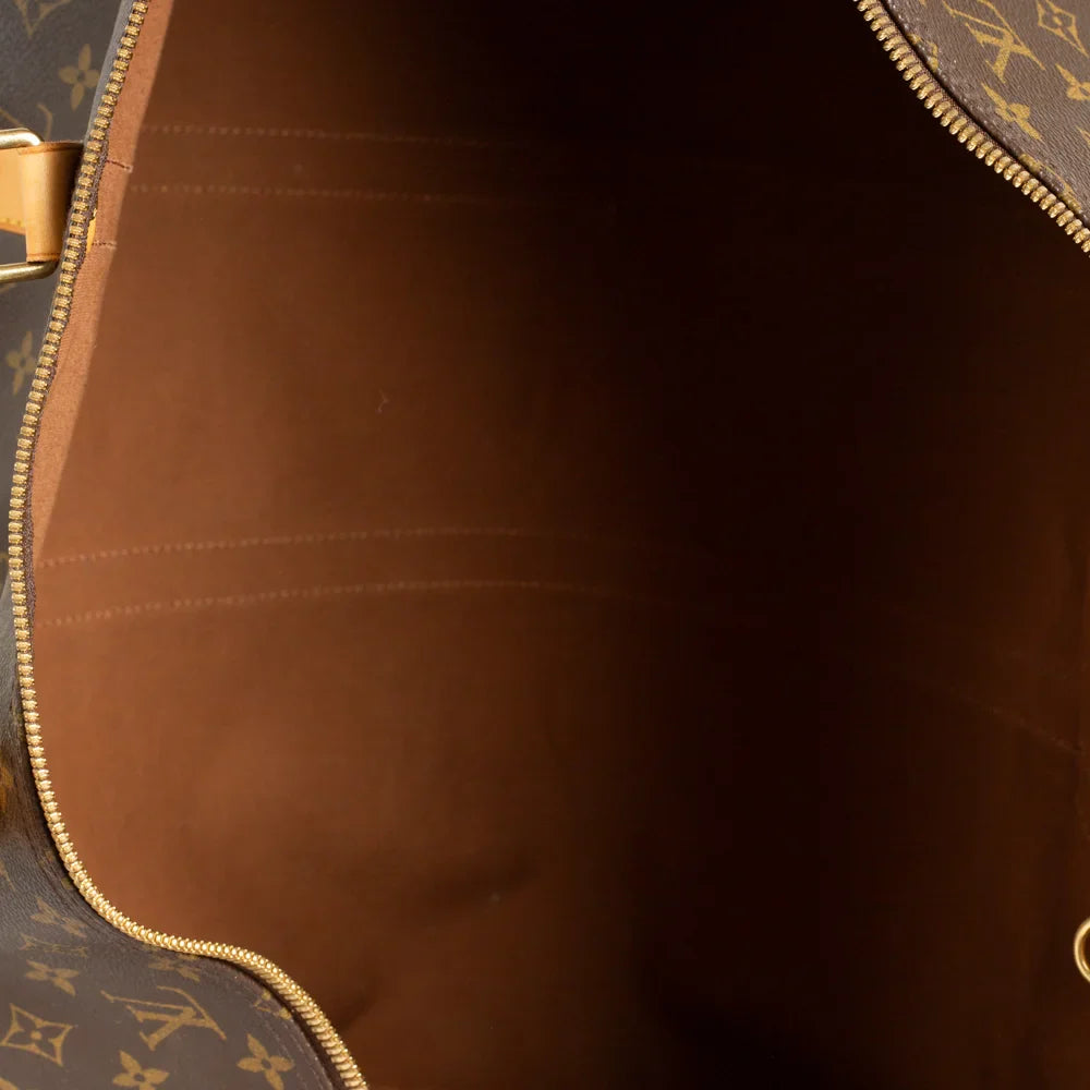 Sac Keepall 55 Vintage en toile monogram marron