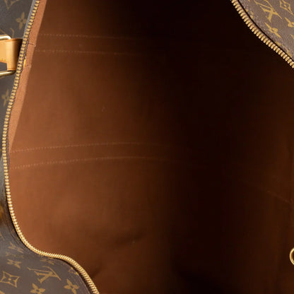 Sac Keepall 55 Vintage en toile monogram marron