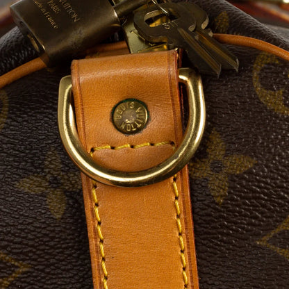 Sac Keepall 50 Vintage en toile monogram marron