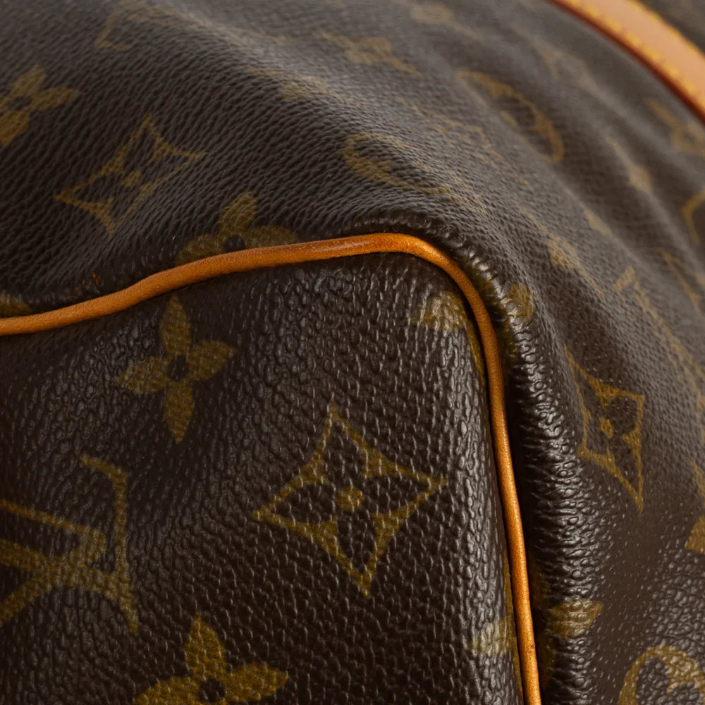 Sac Keepall 50 Vintage en toile monogram marron