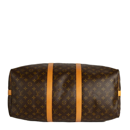Sac Keepall 50 Vintage en toile monogram marron