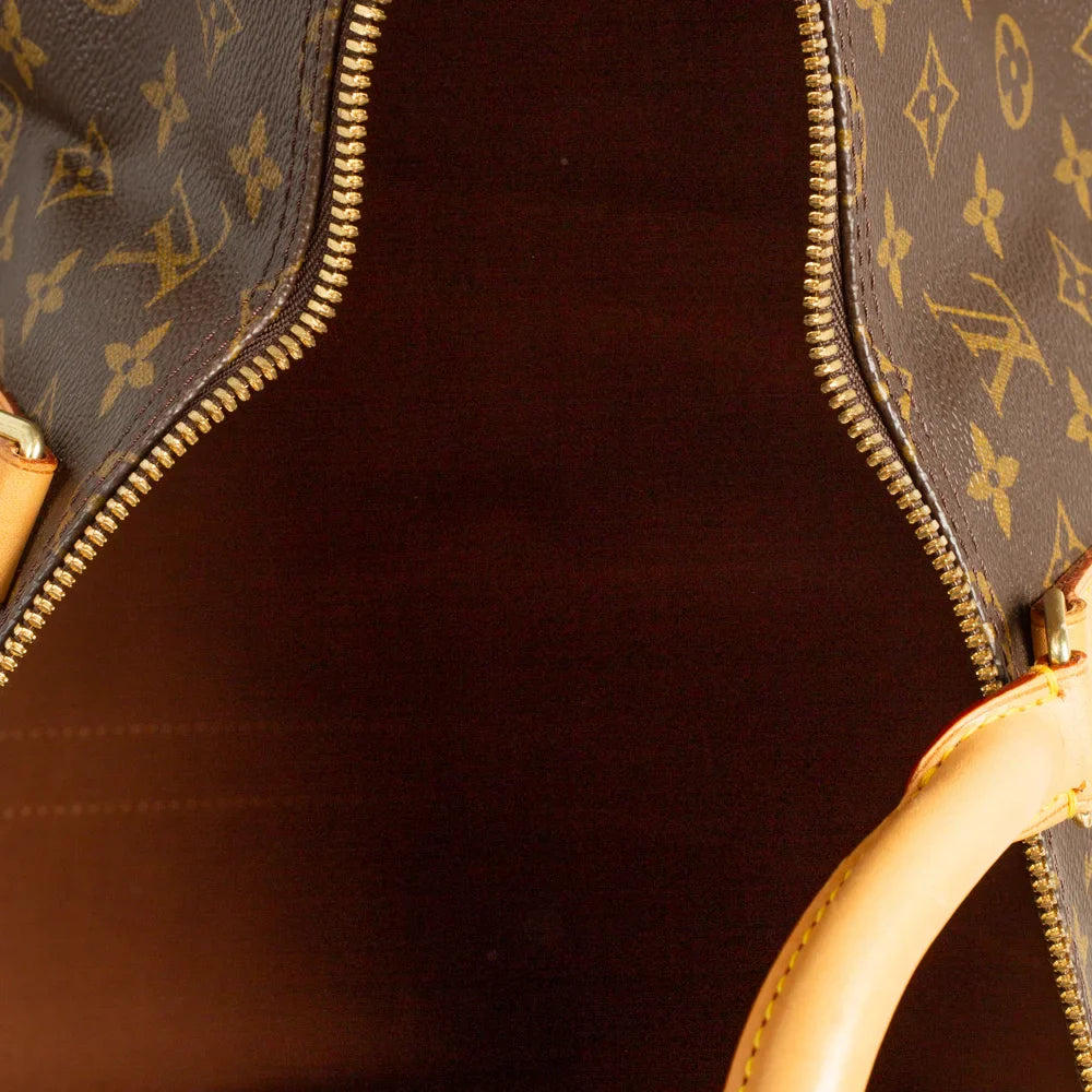 Sac Keepall 50 Vintage en toile monogram marron