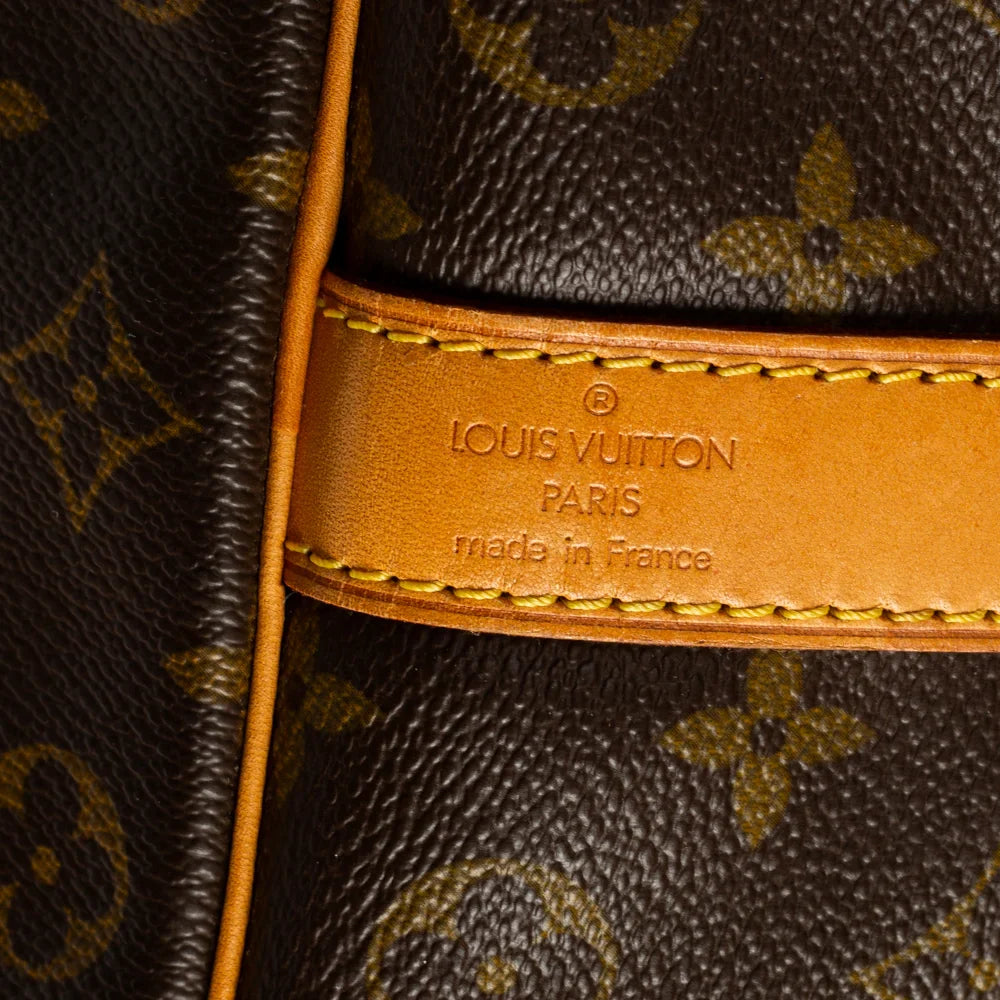 Sac Keepall 50 Vintage en toile monogram marron