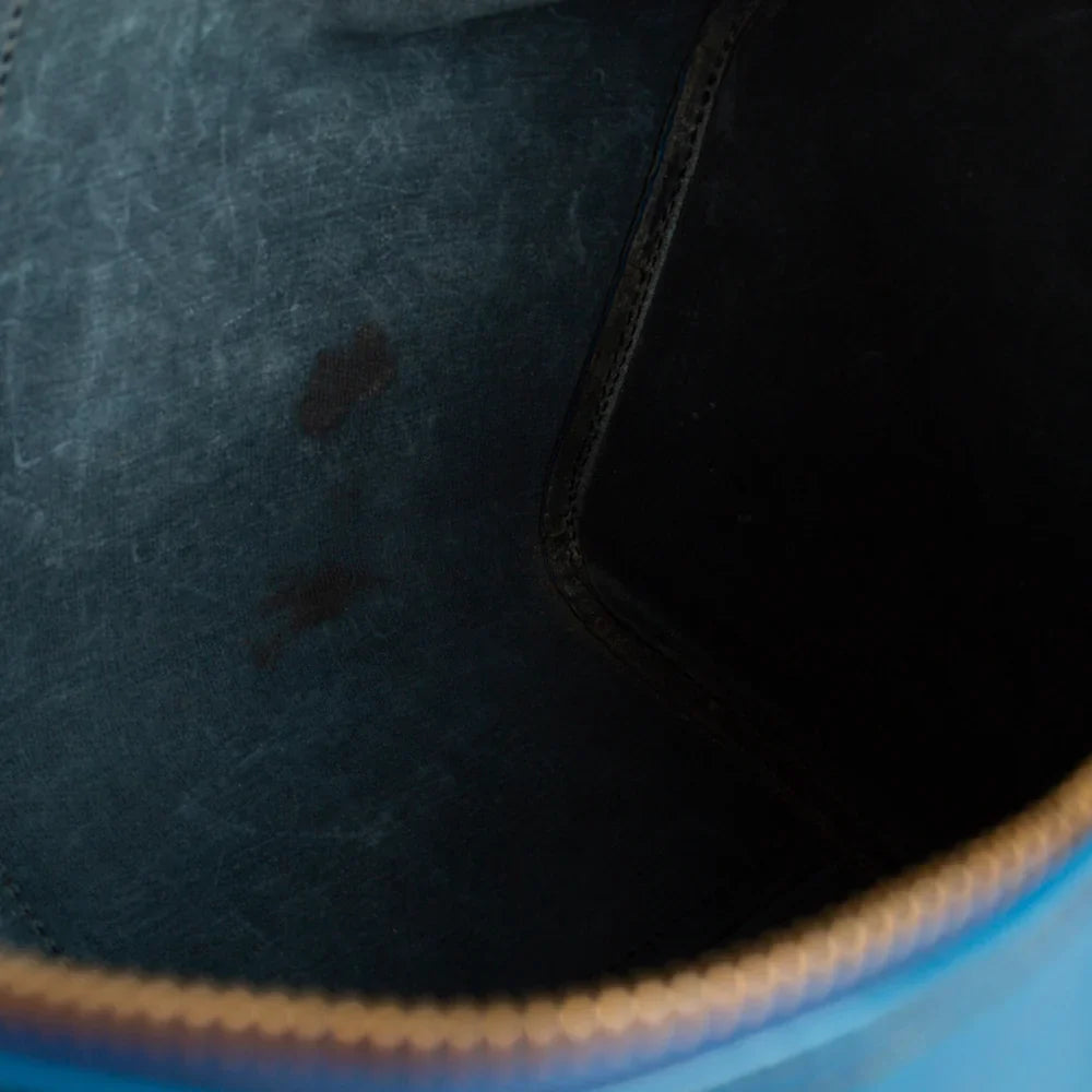 Sac Keepall 45 Vintage en cuir épi bleu