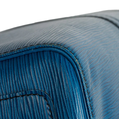 Sac Keepall 45 Vintage en cuir épi bleu