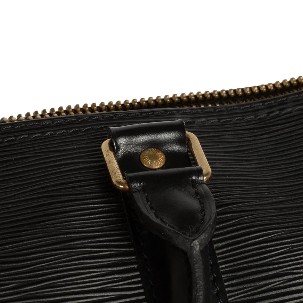 Sac Keepall 45 Vintage en cuir épi noir