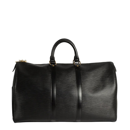 Sac Keepall 45 Vintage en cuir épi noir