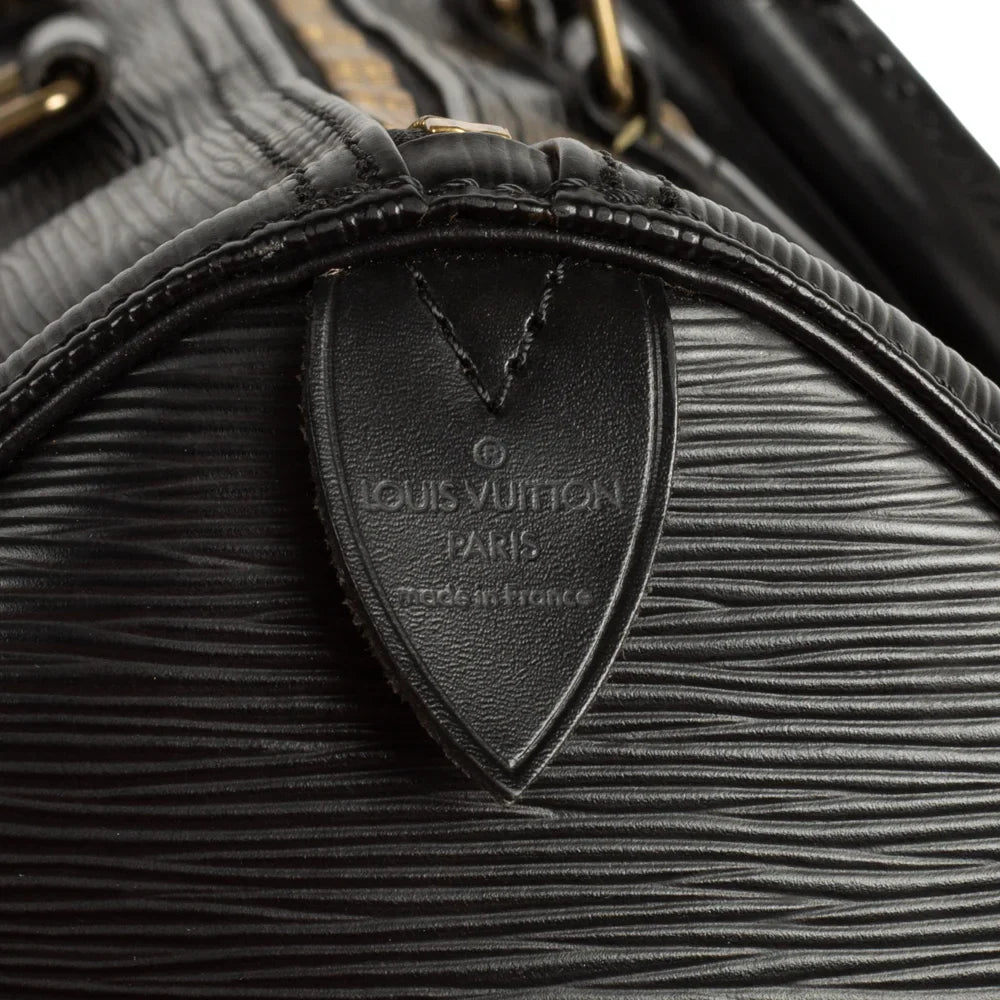 Sac Keepall 45 Vintage en cuir épi noir