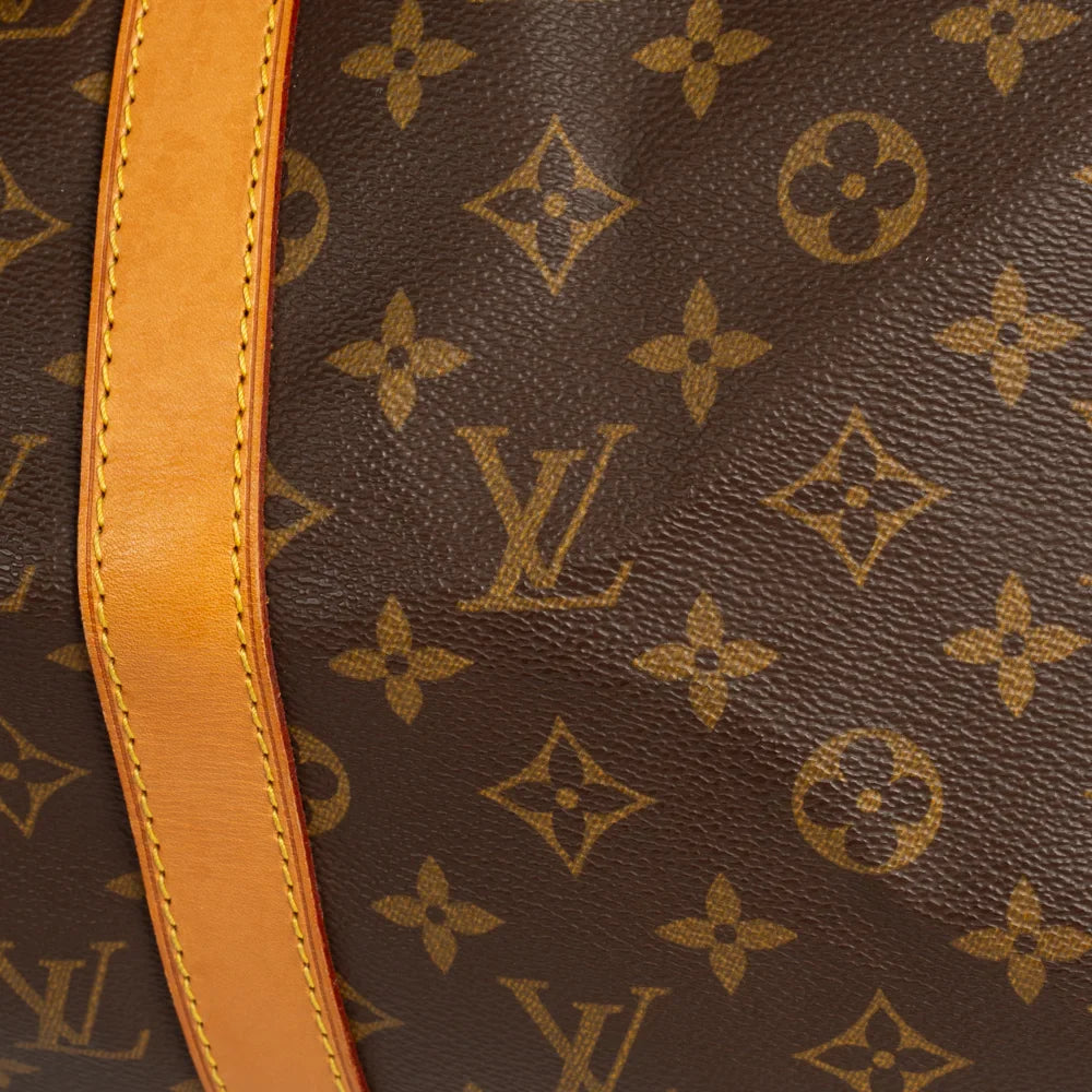 Sac Keepall 50 Vintage en toile monogram marron