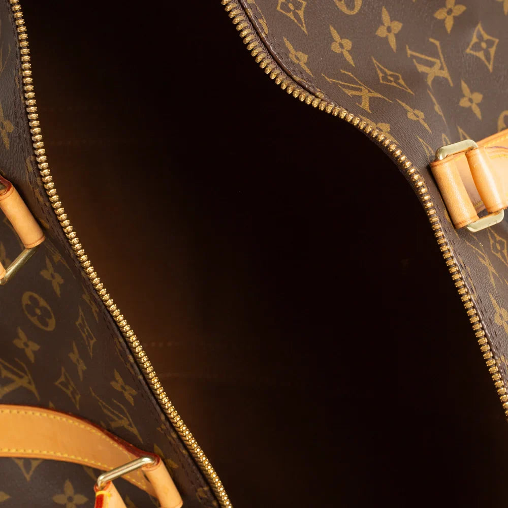 Sac Keepall 50 Vintage en toile monogram marron