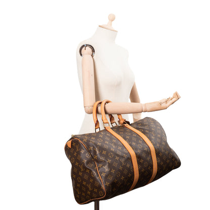 Sac Keepall 45 Vintage en toile monogram marron