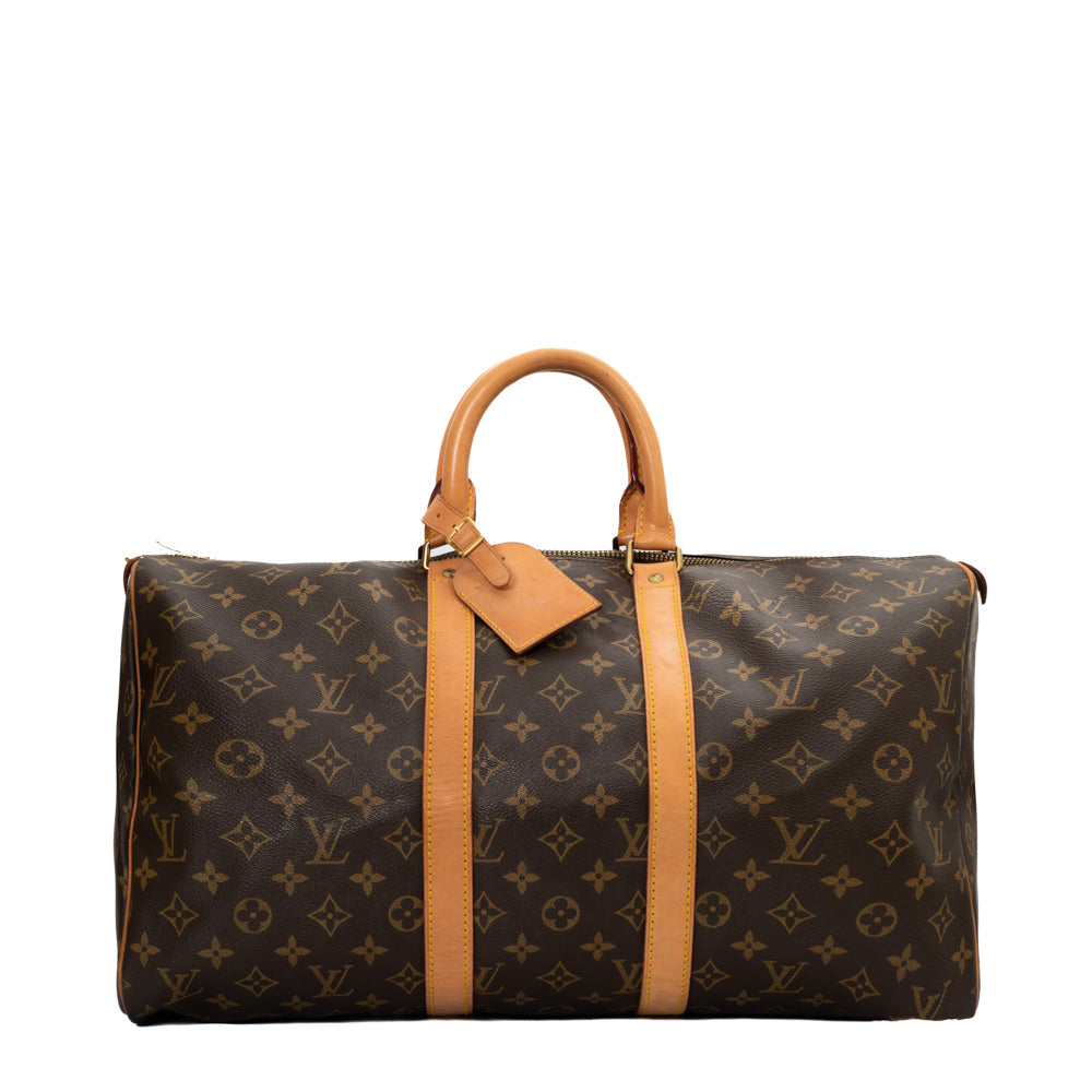 Sac Keepall 45 Vintage en toile monogram marron