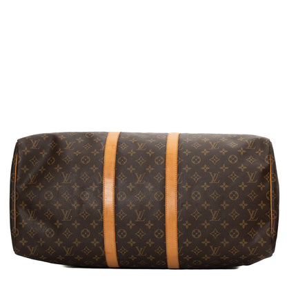 Sac Keepall 55 Vintage en toile monogramme marron