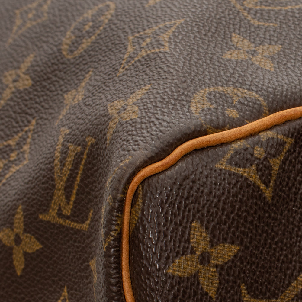 Sac Keepall 55 Vintage en toile monogramme marron