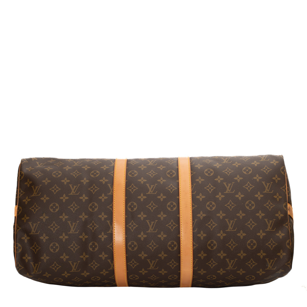 Sac Keepall 55 Vintage en toile monogramme marron