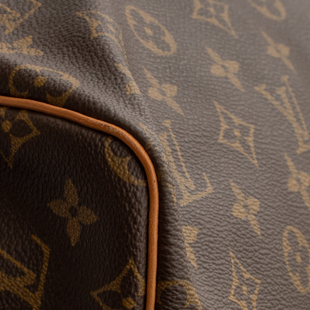 Sac Keepall 55 Vintage en toile monogramme marron