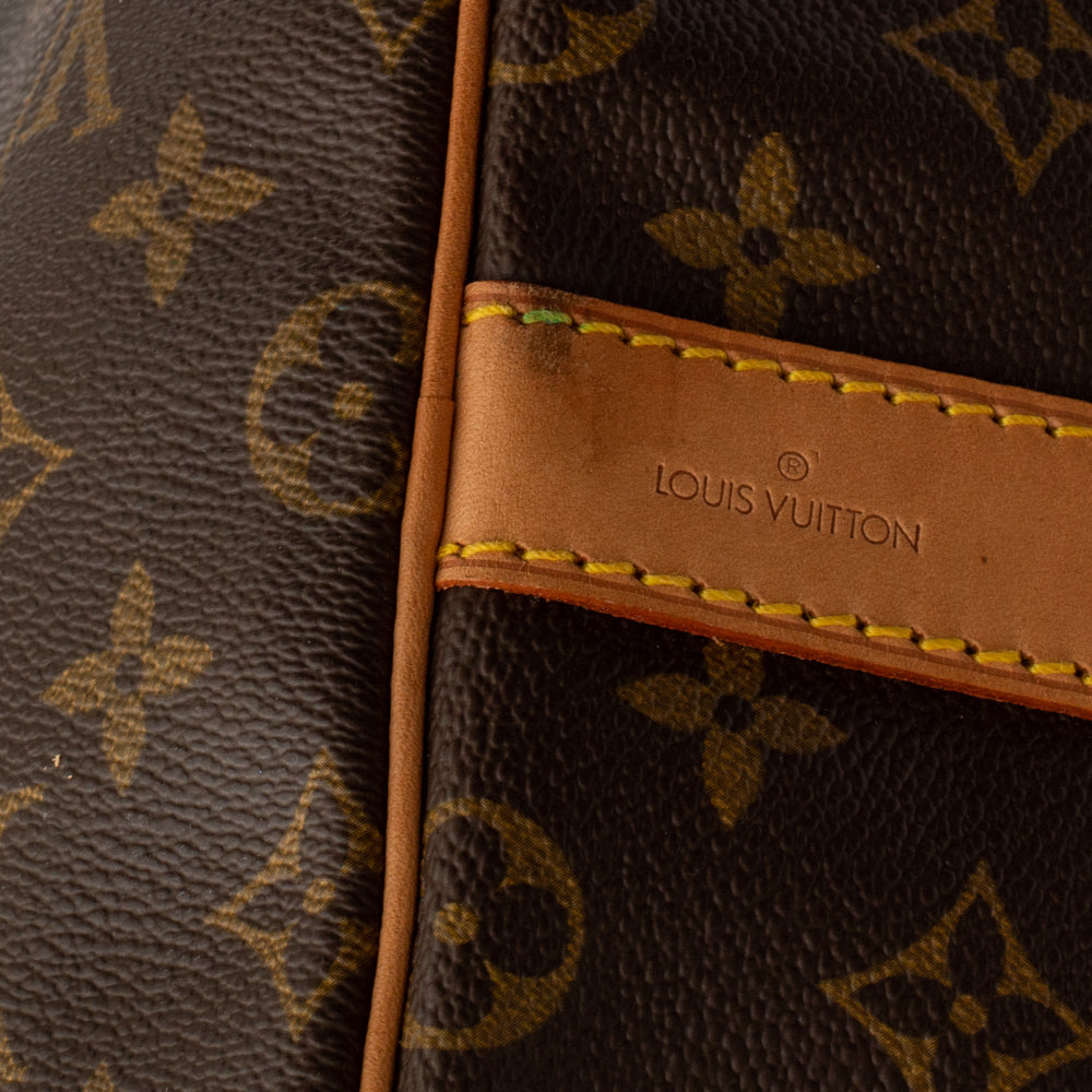 Sac Keepall 55 Vintage en toile monogramme marron
