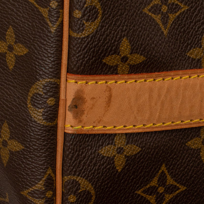 Sac Keepall 55 Vintage en toile monogramme marron