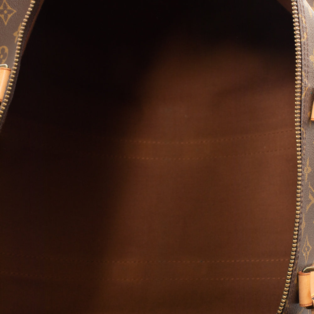 Sac Keepall 55 Vintage en toile monogramme marron