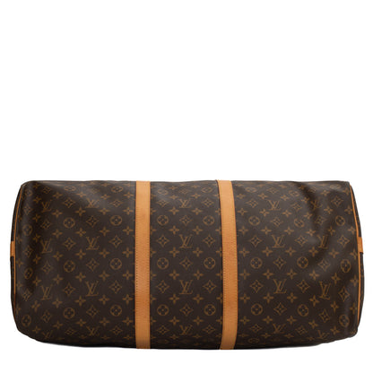 Sac Keepall 60 Vintage en toile monogramme marron