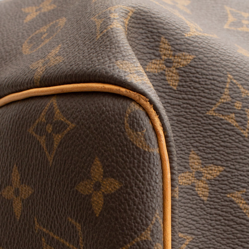 Sac Keepall 60 Vintage en toile monogramme marron