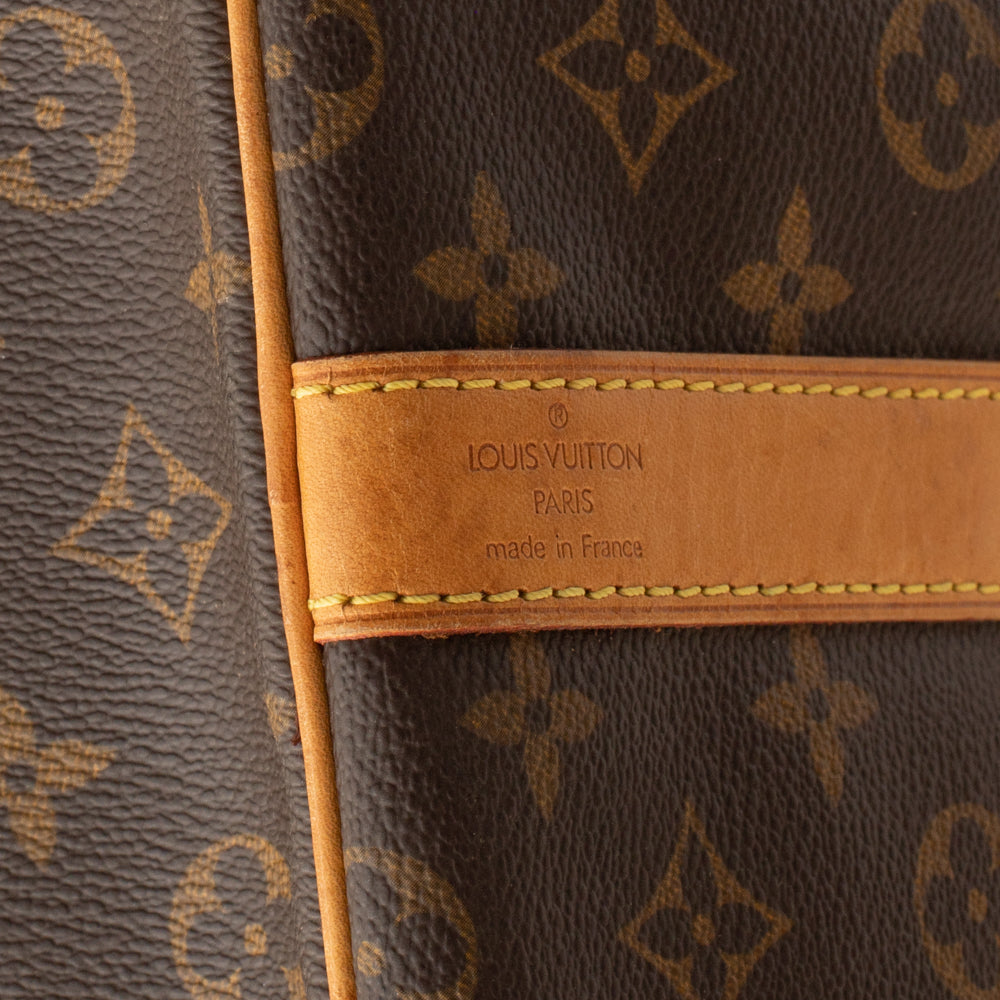 Sac Keepall 60 Vintage en toile monogramme marron