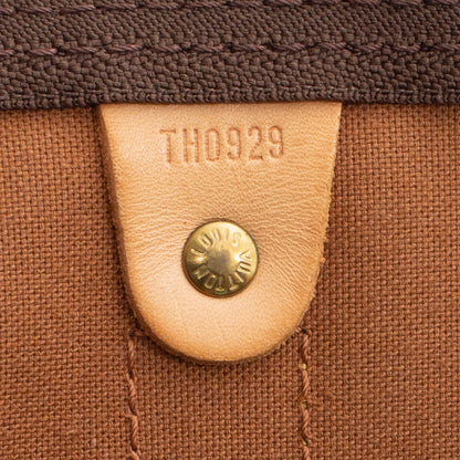 Sac Keepall 60 Vintage en toile monogramme marron