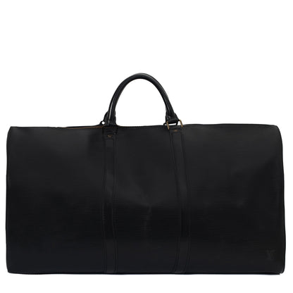 Sac Keepall 60 Vintage en cuir épi noir
