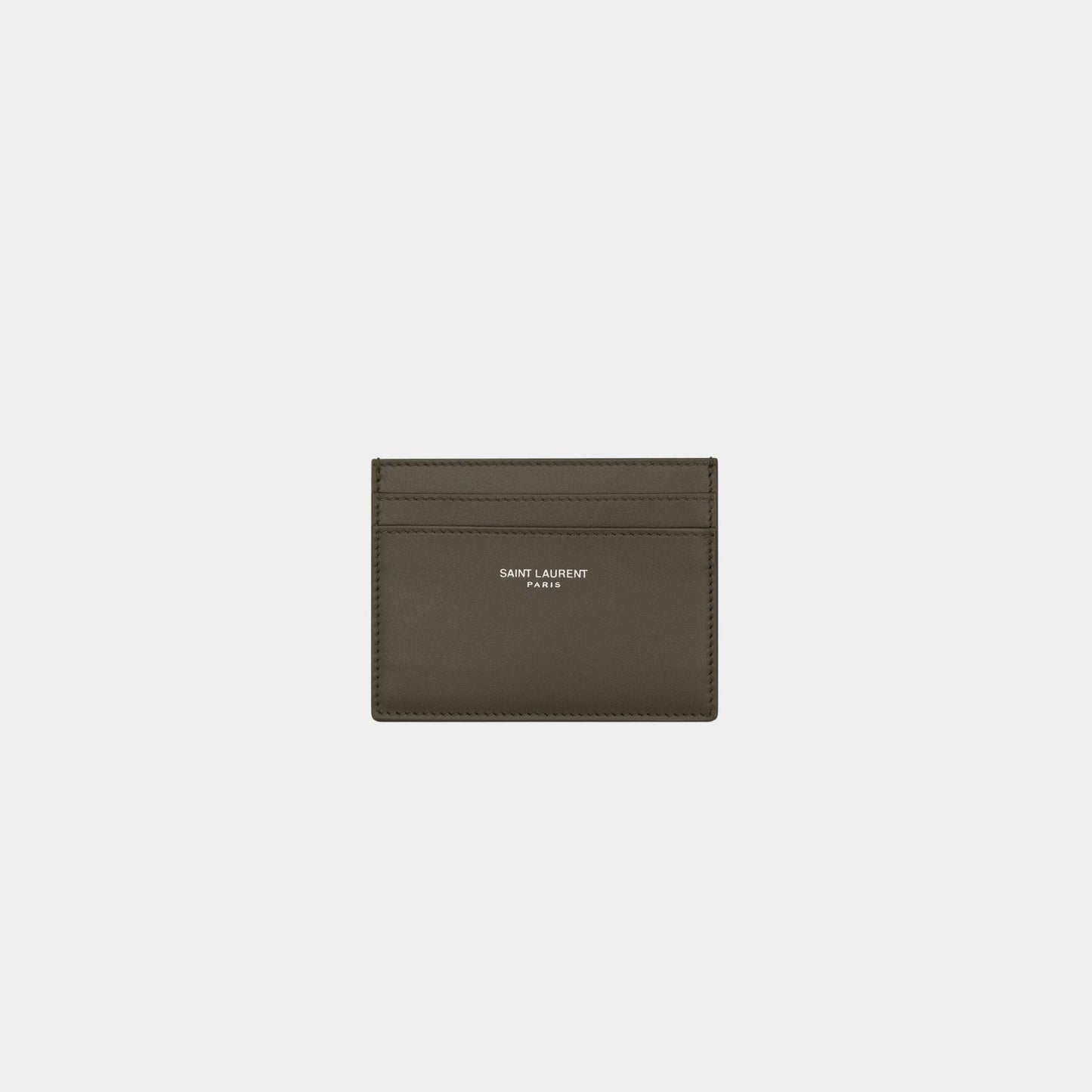 Saint Laurent Paris Card Case Smooth Light Musk Leather
